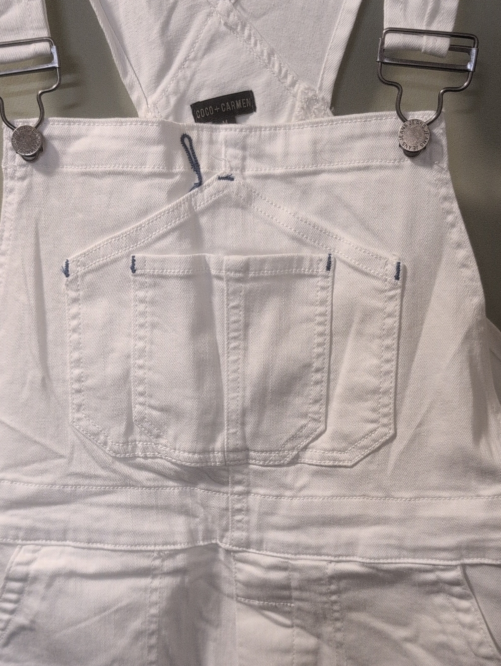 Coco + Carmen White Denim Overalls - Picture 5 of 11